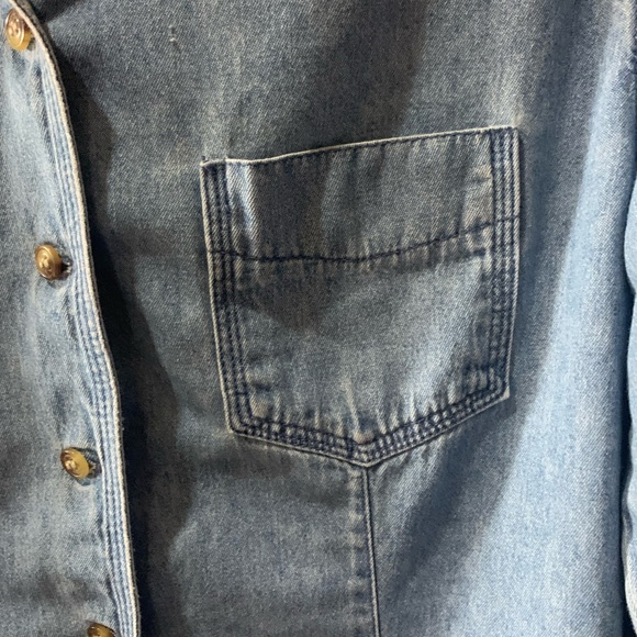 Denim Blue Button Down Shirt - Picture 5 of 5